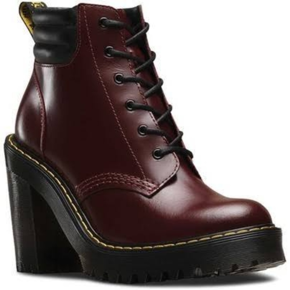 Dr. Marten "Persephone" Platform Booties in Shiraz